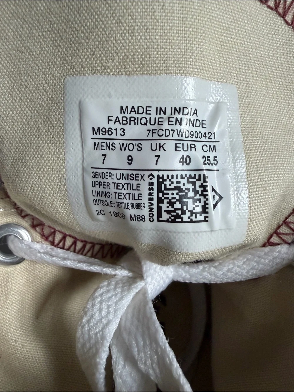 Converse Chuck Taylor All Star High Top Burgundy Sneakers Women’s 9 Men’s 7 EU40 - Picture 8 of 8